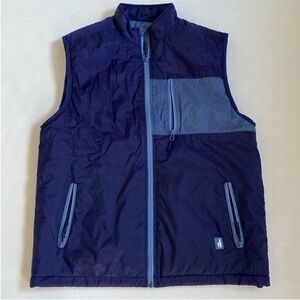 johnnie-O Navy and Light Blue Vest